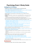Psychology Exam Three Guide