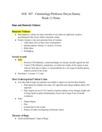 SOC 307 Notes- Week 11