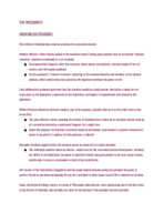 PS 110 The Presidency (Chapter 12, Week 8)