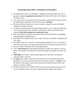 psych notes week 1 (sensations and perceptions)
