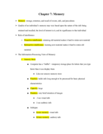 Psych 001 - Week 14 Notes - Chapter 7: Memory
