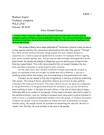 POLS 2700 short essays