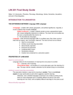LIN 201 Final Study Guide
