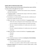 STAT 100 Final Exam Study Guide
