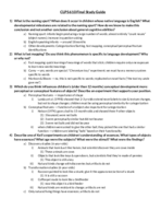 CLPS 610 Children's Thinking: The Nature of Cognitive Development, Final Study Guide
