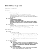 ENSC 300 Final Exam Study Guide (Cumulative)