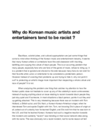 Study of Racism towards African Americans in Korean Music