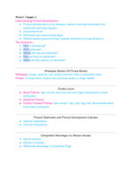 Product Development Week 1 Notes