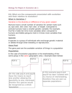 Biology for Majors 1407 : Evolution week 1