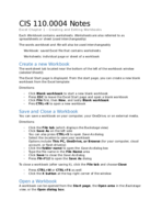 CIS 110.0004 Week 2 Notes