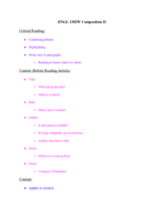 ENGL 1302 Composition II, Week 2 notes