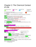 Gen Bio I, Chapter 2 Notes