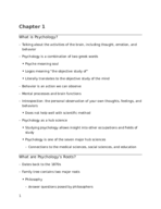 Discovering Psychology 3rd Edition: Chapter 1 Notes