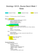 SOCY 105, Week 1 Notes