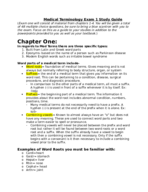 Medical Terminology