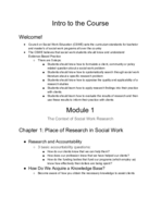 Intro & Module 1 Notes