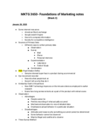 Foundations of Marketing Practice Week 3 Notes