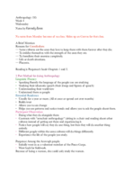 Anthropology Week 4