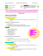Exam One Study Guide Developmental Psychology - Chapters 1, 2, and 3