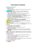 Transcription & Translation