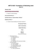 Foundations of Marketing Practice Week 4 Notes