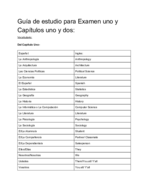 Guia de Estudio para Examen Uno