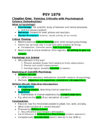 Introductory Psychology Notes Through Week 5