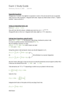 Differential Equations Exam 1 Study Guide