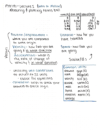 Lecture notes: Introduction to motion