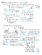 Lecture notes: vectors