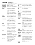 Pysch Exam 2 Study Guide