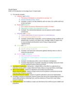 ASOC 115: Introduction to Sociology, Exam 1 Study Guide