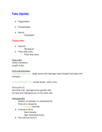 Nutrition  - Fats notes 