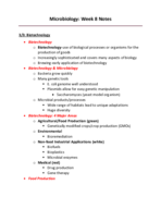Microbiology: Week 8 Notes