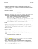 RELI 215: Theravada vs. Mahayana 