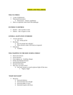 SM 3660 - STRESS & WELL-BEING NOTES