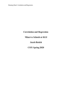 Correlation and Regression Assignment