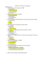 History Test #2 study guide 