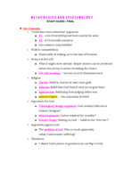 The Mind & The World-- Final Study Guide
