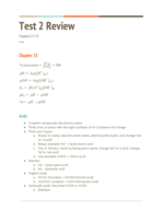 Test Review: Chapters 13-15