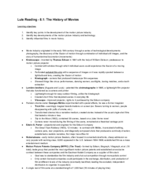 Lule Reading - 8.1: The History of Movies