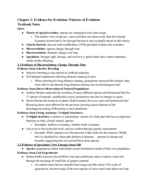 Chapter 2: Evidence for Evolution: Patterns of Evolution Textbook Notes