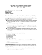 Areas of Specialization within Clinical Psychology