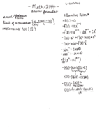 MATH 2144, Exam 1 Equations