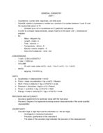 General Chemistry Unit 1 Outline