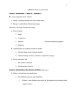 CHEM 101 Week 1 Lecture Notes