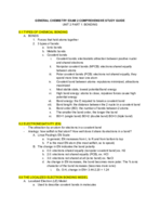 General Chemistry Comprehensive Exam 2 Study Guide