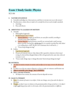 STUDY GUIDE 1: PHYSICS