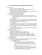 GOVT 006 American Anomaly Chapter 5 - The Executive Branch