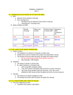 General Chemistry Exam 3 Study Guide